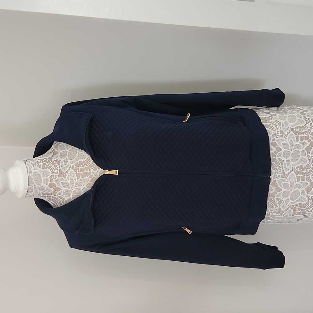 Lauren Ralph Lauren Navy Quilted Sweater